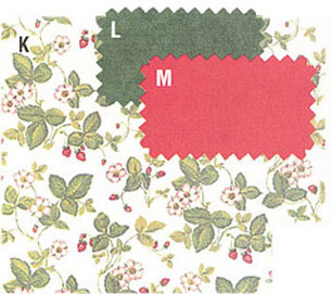 Dollhouse Miniature Wallpaper, Schumacher Wild Strawberry